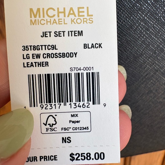 NWT Michael Kors Black Jet Set Crossbody Bag - Picture 3 of 4